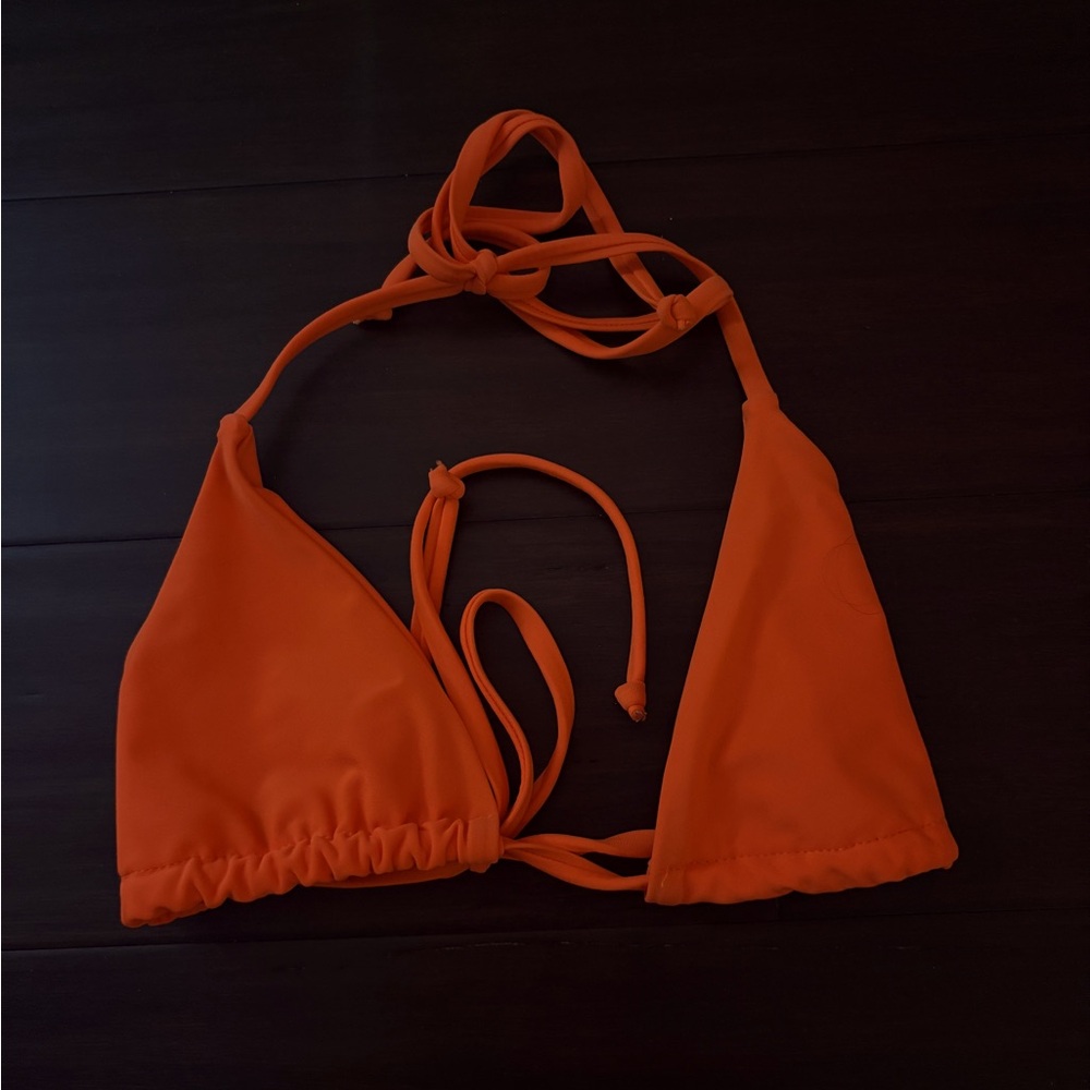Orange shein bikini top
